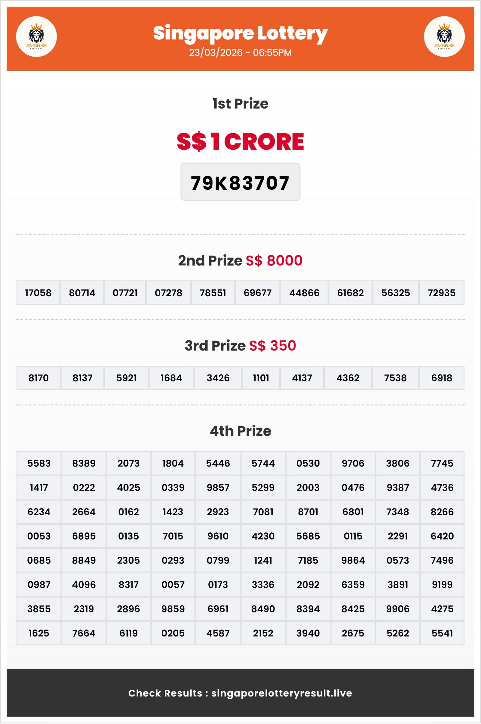 Thumbnail for 23/03/2026 Result | 06:55 PM